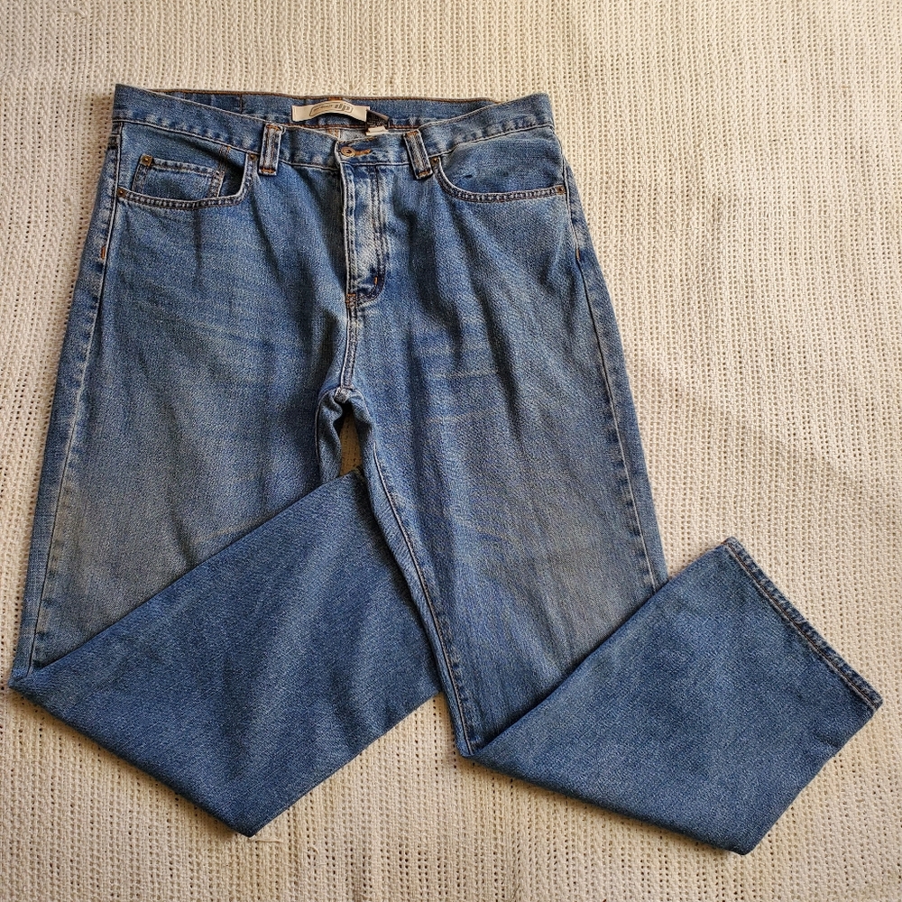 Urban Pipeline UP Medium Wash Button Fly Straight Leg Jeans Men 36x30 Actual 38